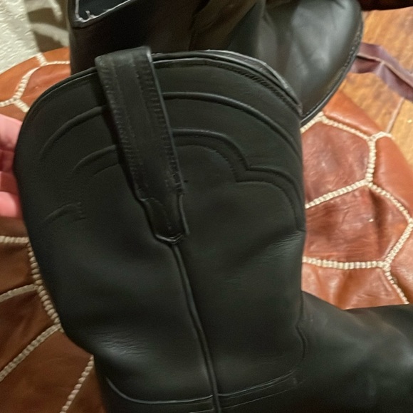 Tecovas men’s leather cowboy boots size 10 1/2 black - Picture 2 of 8